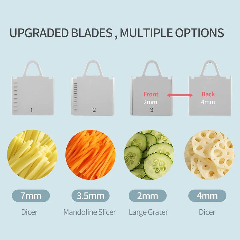 Slicer 5 in 1 Multifunctional Vegetable Cutter Slicer Grater Multi-functional Vegetable Adjustable Safe Blades Grater