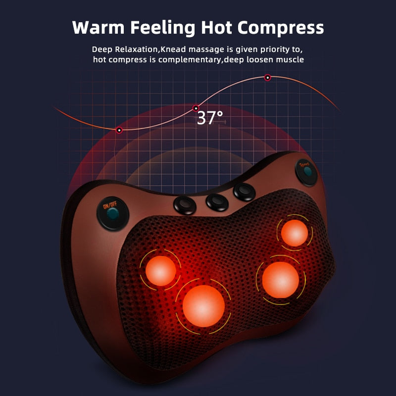 Electric neck massage pillow