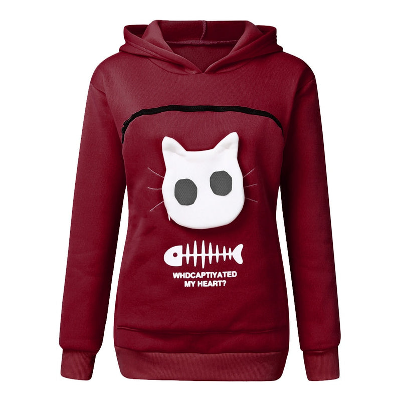 Cat Lovers Hoodies Cuddle Pouch