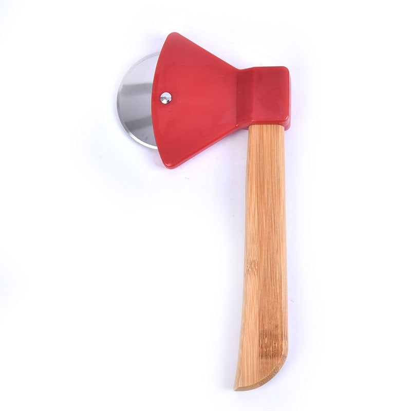 Axe Pizza Cutter with Bamboo Handle