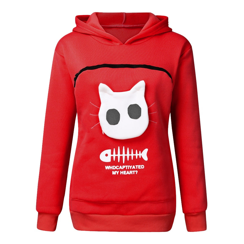 Cat Lovers Hoodies Cuddle Pouch