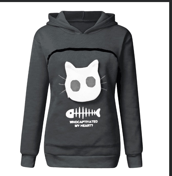 Cat Lovers Hoodies Cuddle Pouch