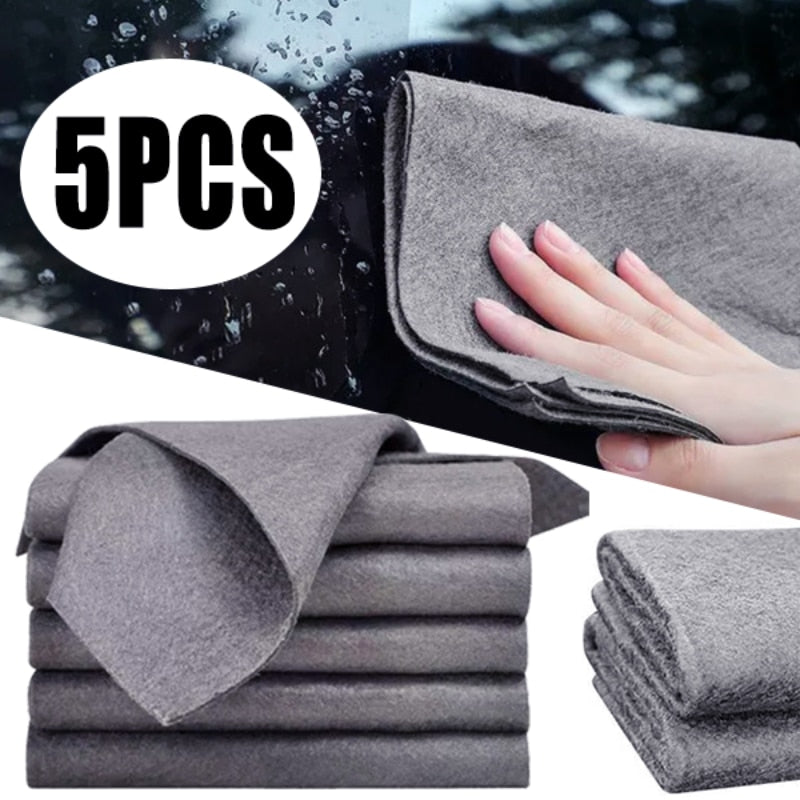 5Pcs Magic Cleaning Cloth Thickened Reusable Microfiber Washing Rags No Trace Glass Wipe Towel for  Kitchen Mirrors Auto Windows