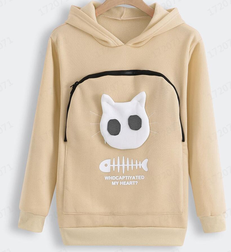 Cat Lovers Hoodies Cuddle Pouch