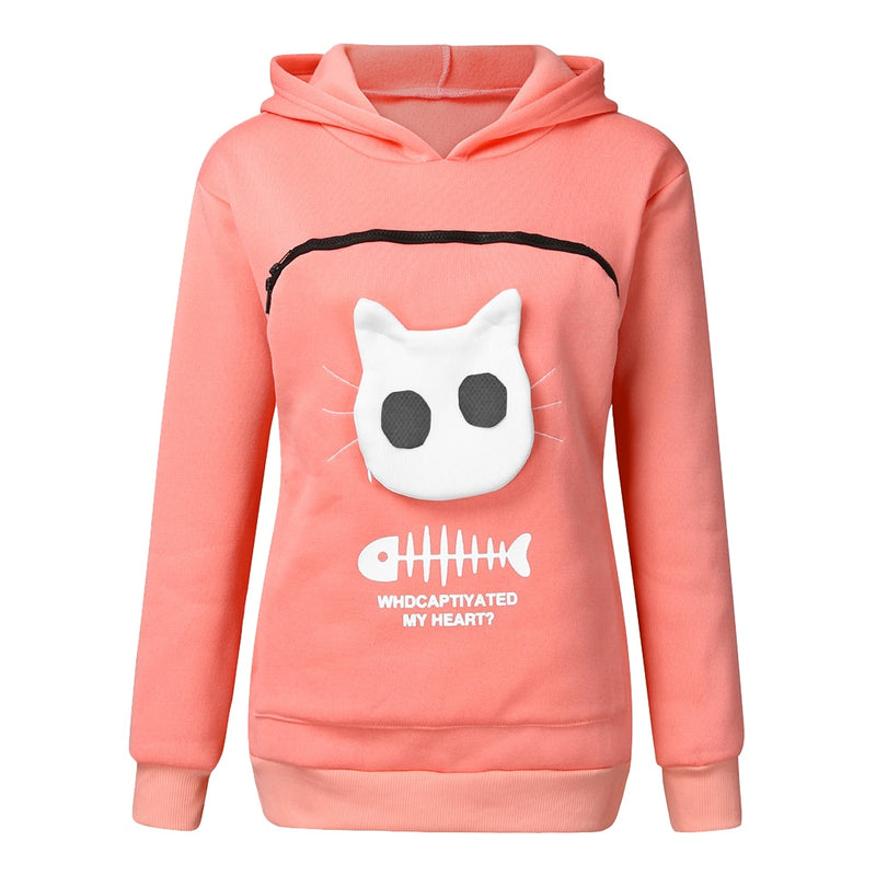 Cat Lovers Hoodies Cuddle Pouch