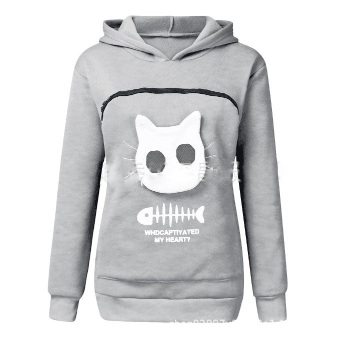 Cat Lovers Hoodies Cuddle Pouch