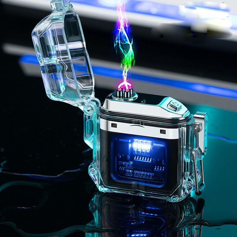 Transparent Waterproof Double Arc Lighter